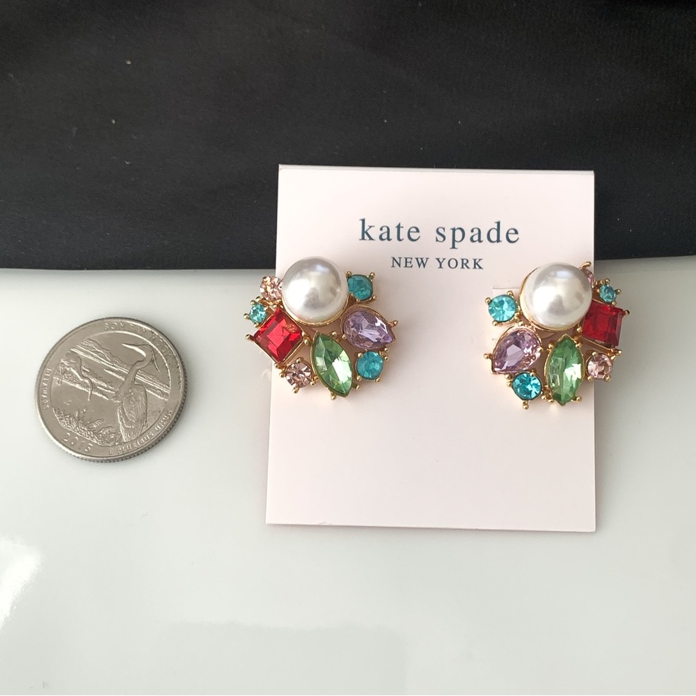 Kate Spade flower earrings - Picture 2 of 4